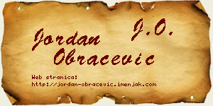 Jordan Obračević vizit kartica